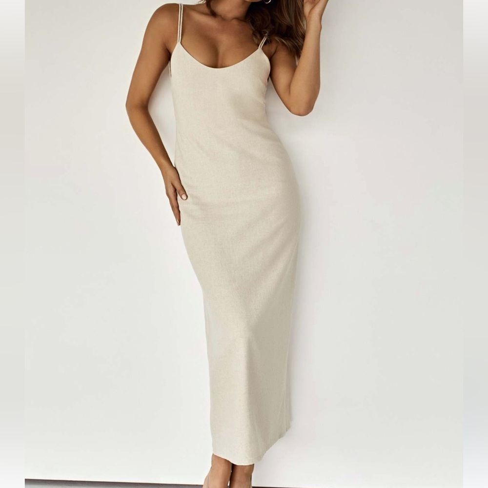 Meshki Cream Maxi Dress